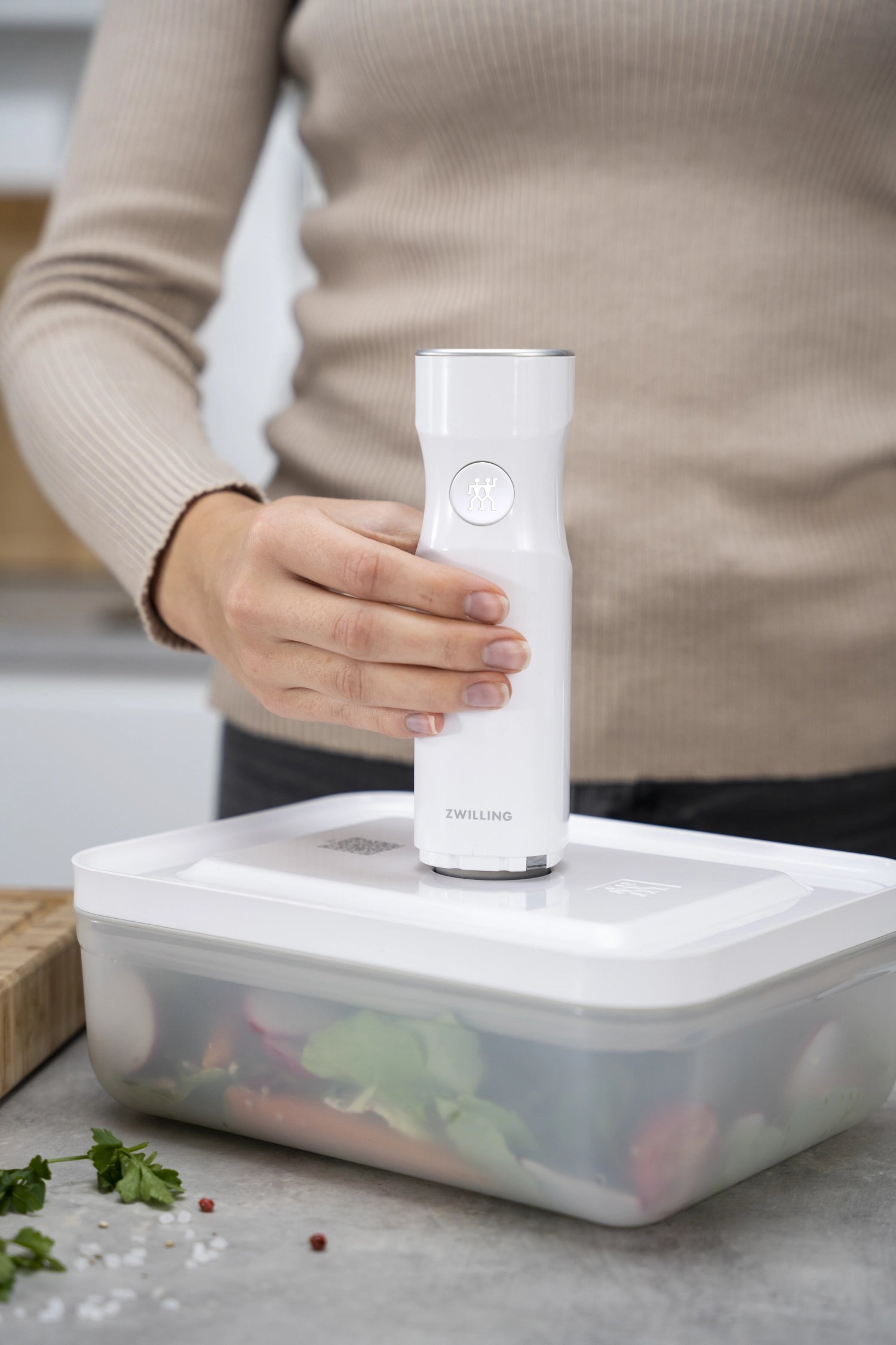 Vakuum-Kühlschrankbox, Kunststoff, 24.1x18.1x9.7 cm - 2L