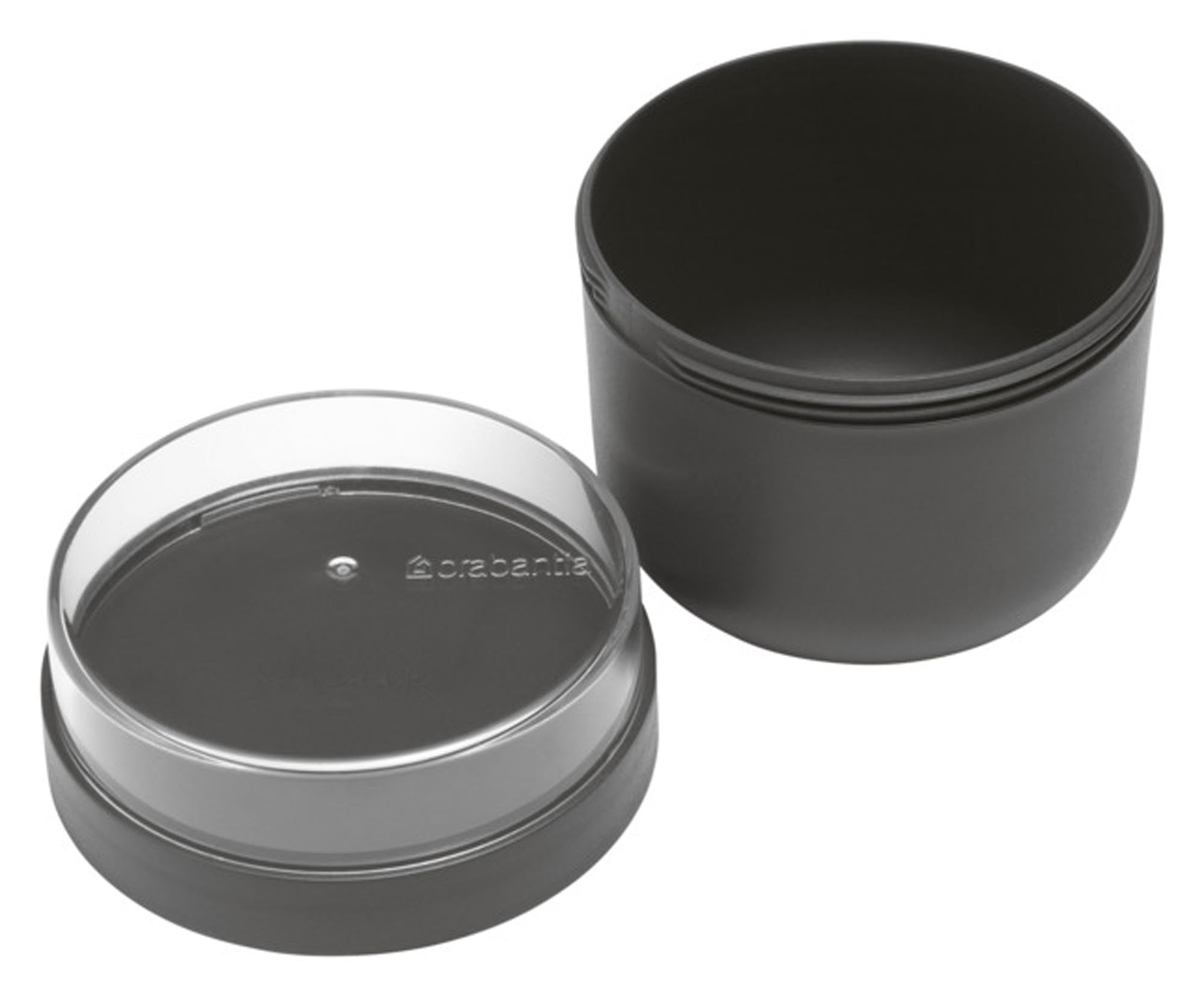 Praktische Joghurt-Bowl von BRABANTIA, 0.5 l, in Dunkelgrau. Perfekt für unterwegs, auslaufsicher und stilvoll für Snacks und Mahlzeiten.