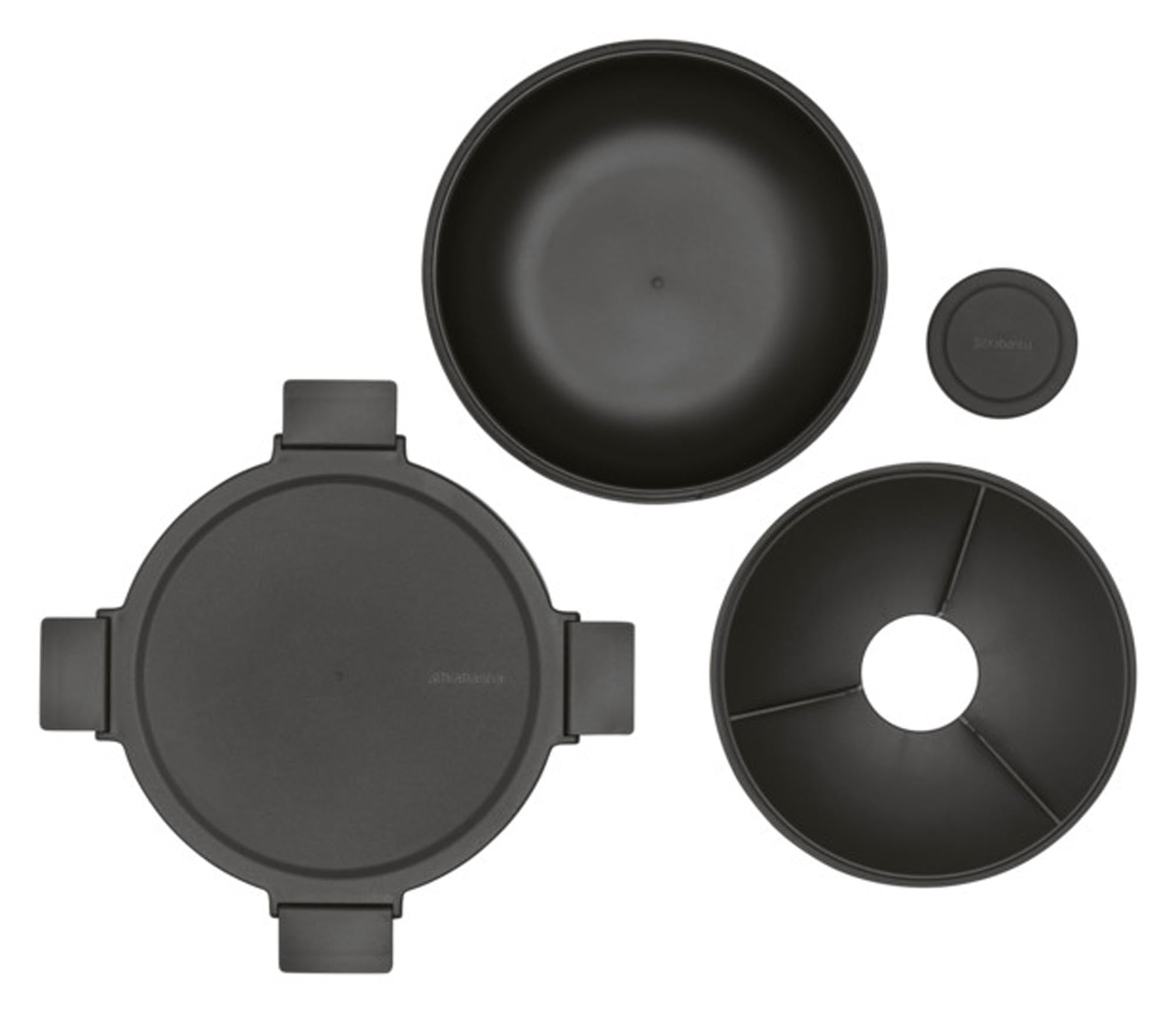 Praktische BRABANTIA Lunchschüssel Make & Take in Dunkelgrau, 1.3 l Volumen, ideal für unterwegs, stilvoll und funktional.