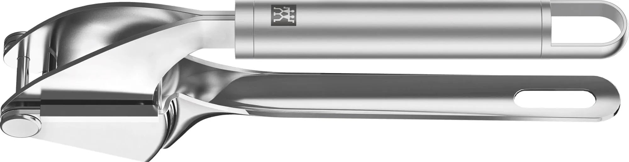 Zwilling Pro Knoblauchpresse: Ergonomisch, langlebig, aus 18/10 Edelstahl. Müheloses Pressen, leicht zu reinigen, stilvolles Design.