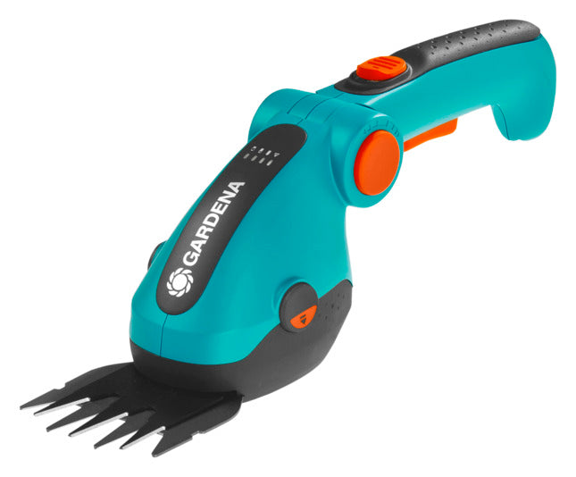 Die GARDENA Akku-Grasschere ComfortCut bietet kabellose Präzision für Rasenkanten und Formschnitte, leicht und ergonomisch.