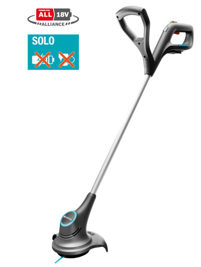 Entdecken Sie den GARDENA Akku-Trimmer SmallCut 23/18V solo – leicht, präzise und ideal für Rasenkanten. Perfekte Schnitte mit RotorCut-Technologie!