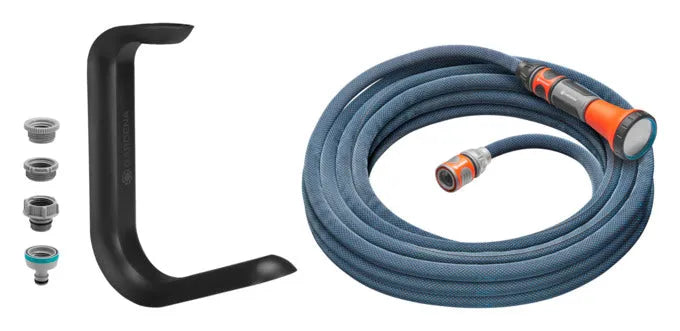 GARDENA Liano Xtreme Schlauchset: Flexibler, robuster 10m Textilschlauch mit TapFix, ideal für Gartenbewässerung und vielseitigen Einsatz.