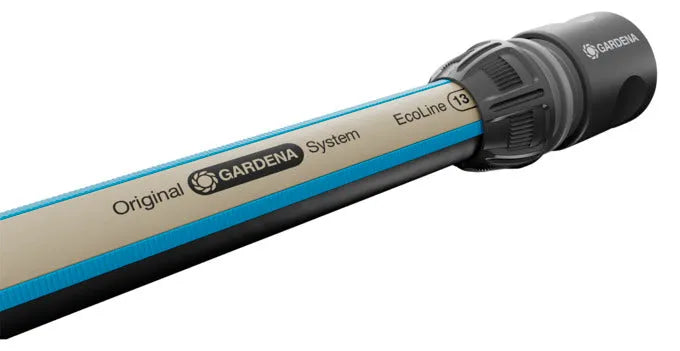 GARDENA EcoLine Schlauch 1/2", 20m, nachhaltig aus recyceltem Material, robust, flexibel, inkl. Adapter, ideal für Gartenbewässerung.