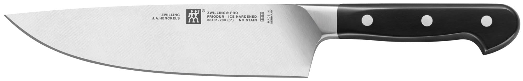 Zwilling Pro Kochmesser 200 mm in Schwarz präsentiert im Onlineshop von KAQTU Design AG. Küchenmesser ist von Zwilling Kitchen