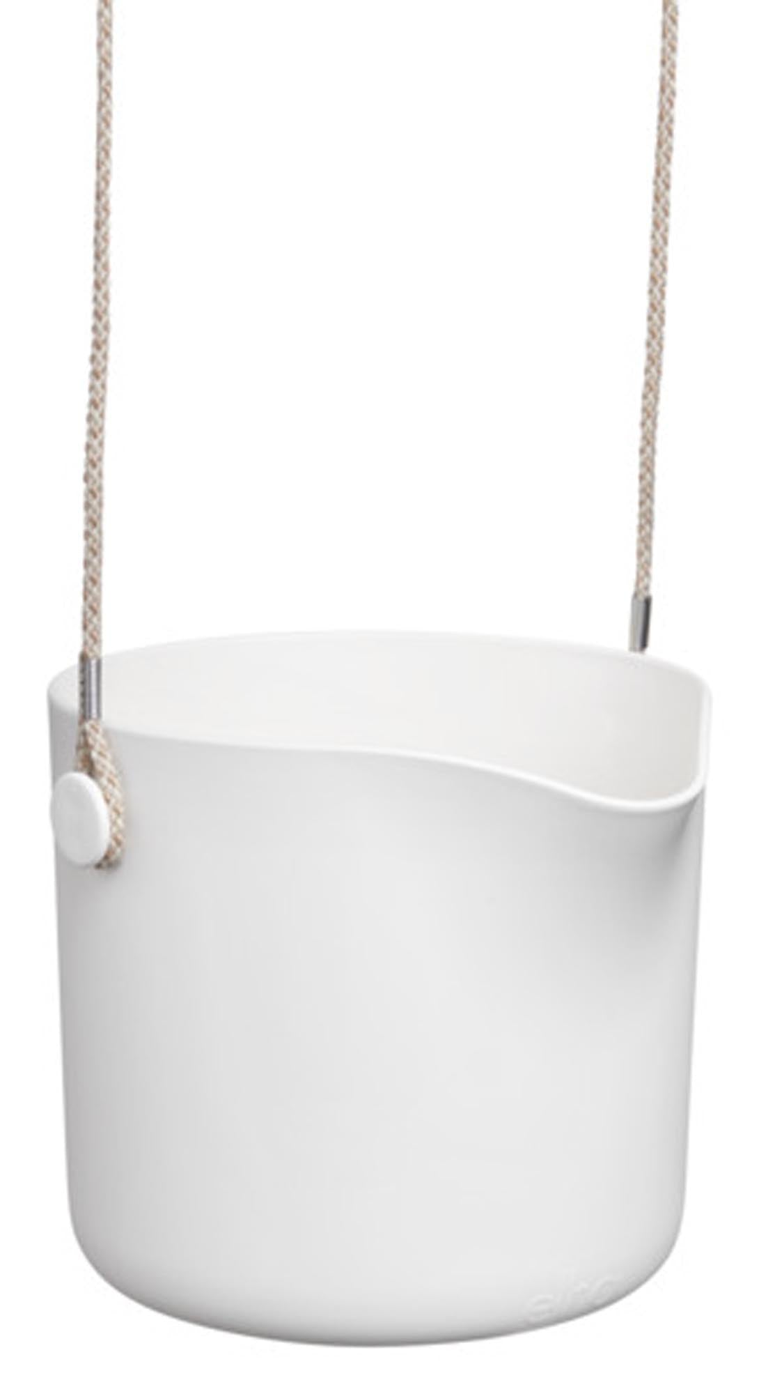 Balkonkasten swing ø 18 cm weiss in  präsentiert im Onlineshop von KAQTU Design AG. Balkonkiste ist von ELHO