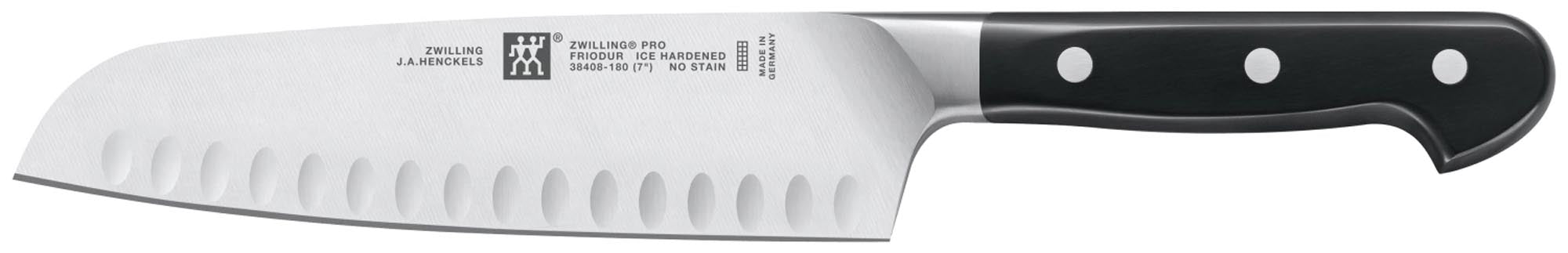 Zwilling Pro Santokumesser mit Kullen 180 mm