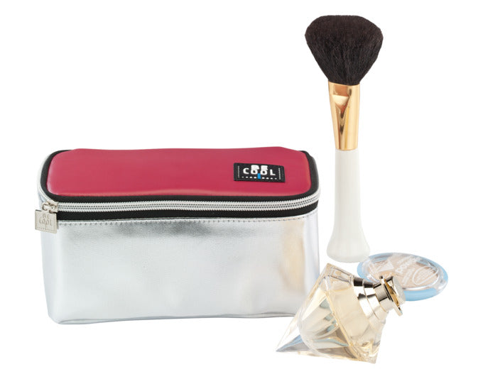 Kompakte BE COOL Kühltasche in Silber/Rot, 1.5 l Volumen, ideal für unterwegs, hält Getränke und Snacks frisch und kühl.