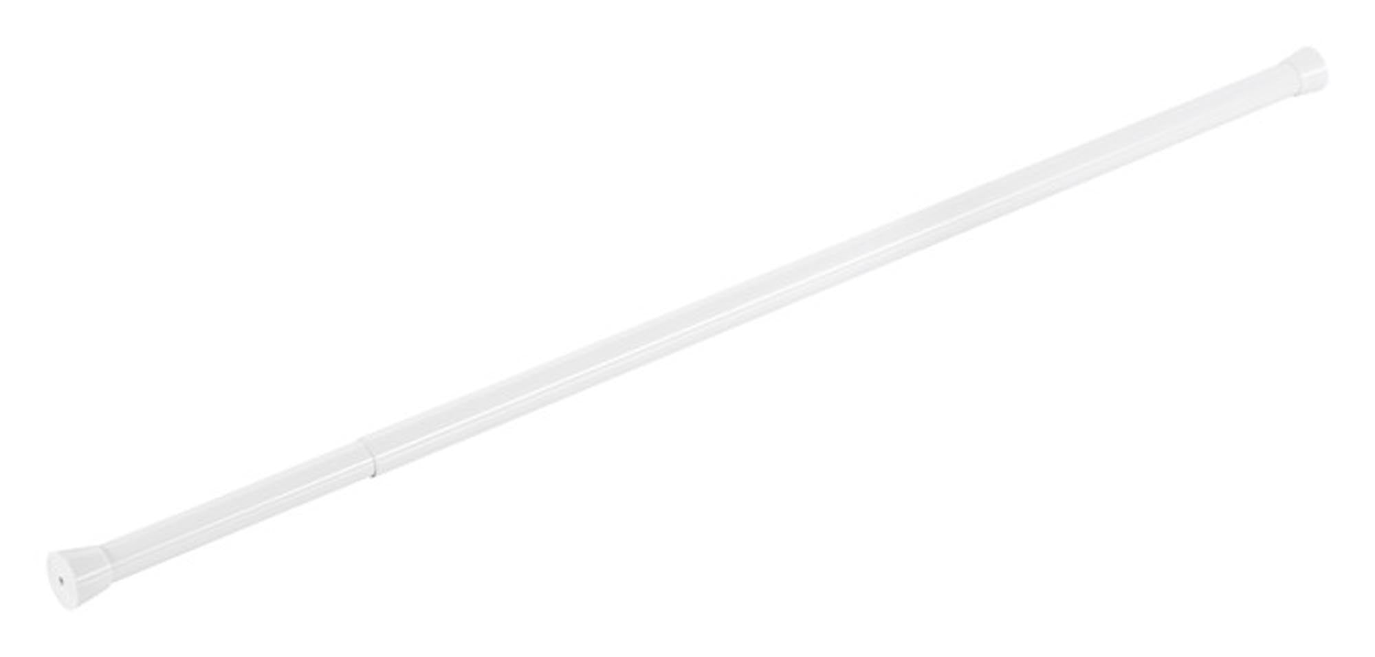 DIAQUA Duschvorhangstange weiss 75-130 cm: Flexible, rostfreie Edelstahlkonstruktion, einfache Montage ohne Bohren, modernes Design für jedes Badezimmer.