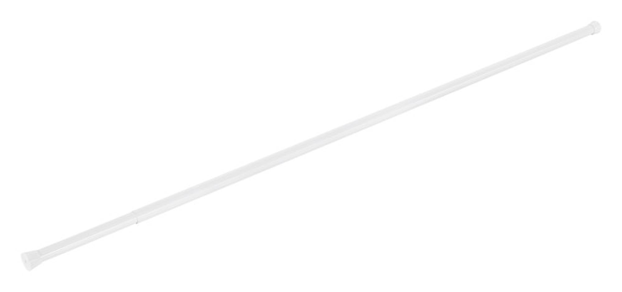 DIAQUA Duschvorhangstange weiss 125-230 cm: Hochwertig, rostfrei, einfach zu montieren, pflegeleicht. Ideal für jedes Badezimmer! Elegantes Design.