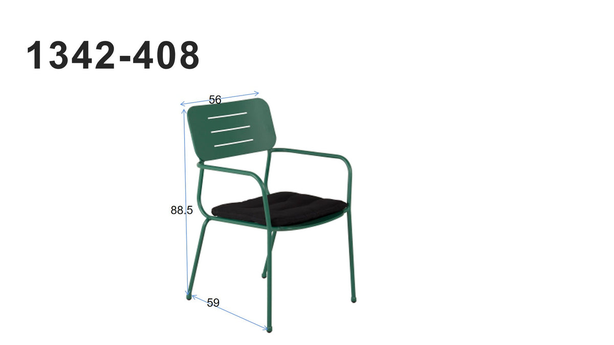 Nicke Stuhl in Schwarz präsentiert im Onlineshop von KAQTU Design AG. Gartenstuhl mit Armlehnen ist von Venture Home