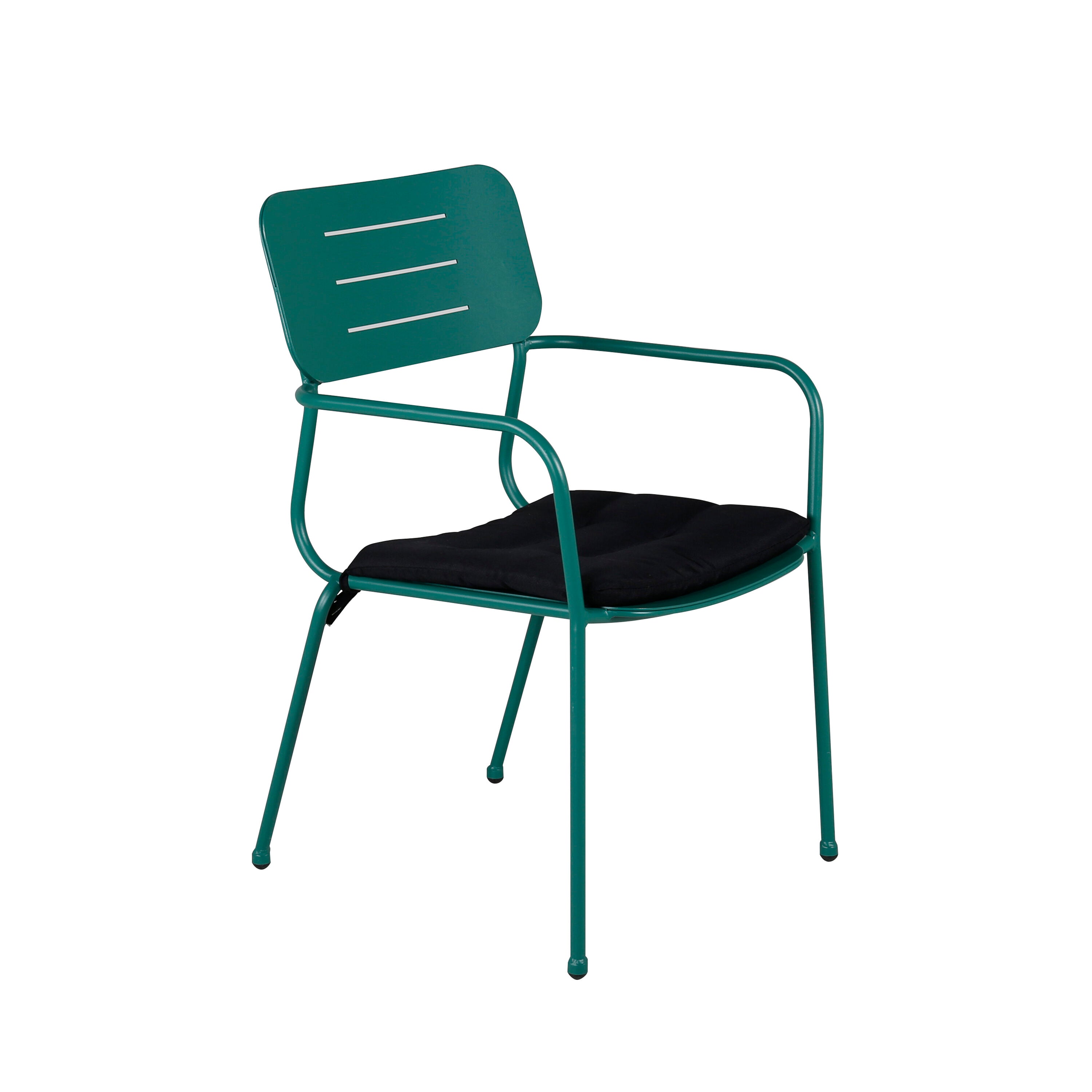 Nicke Stuhl in Grün präsentiert im Onlineshop von KAQTU Design AG. Gartenstuhl mit Armlehnen ist von Venture Home