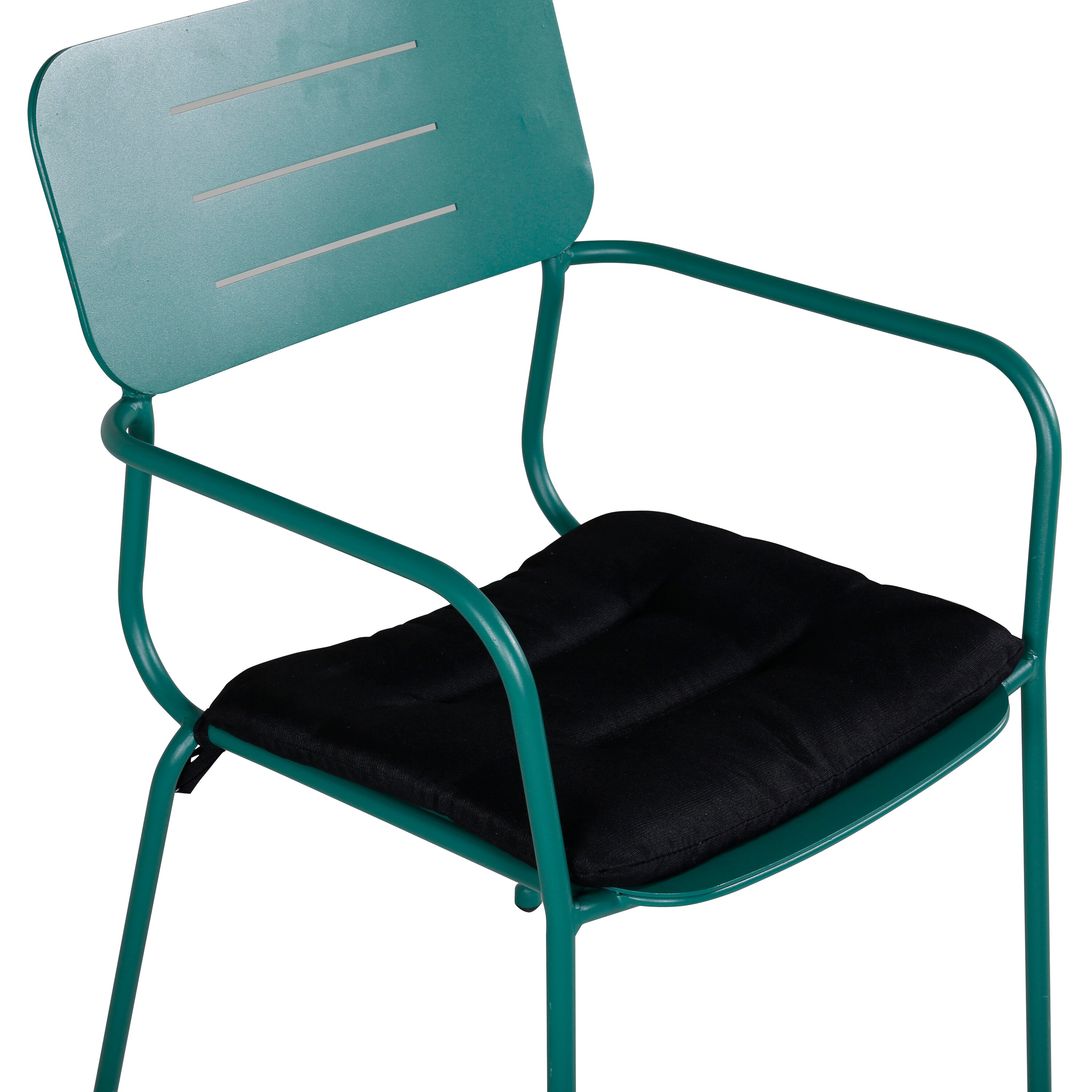 Nicke Stuhl in Grün präsentiert im Onlineshop von KAQTU Design AG. Gartenstuhl mit Armlehnen ist von Venture Home