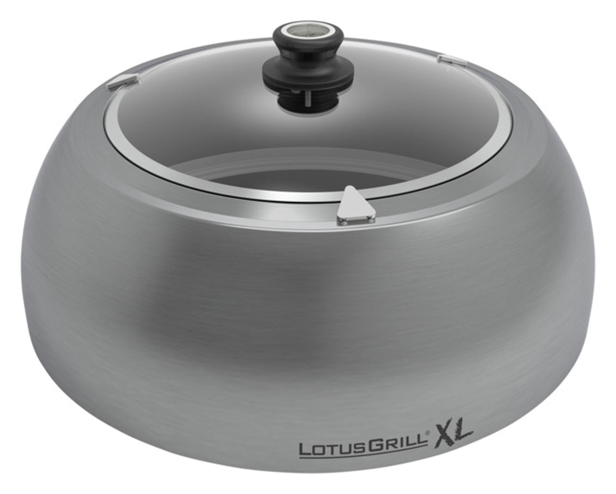 Entdecken Sie die LOTUSGRILL Grillhaube XL: optimale Hitzeverteilung, integriertes Thermometer und Schutz vor Witterung. Perfekt für Grillabende!