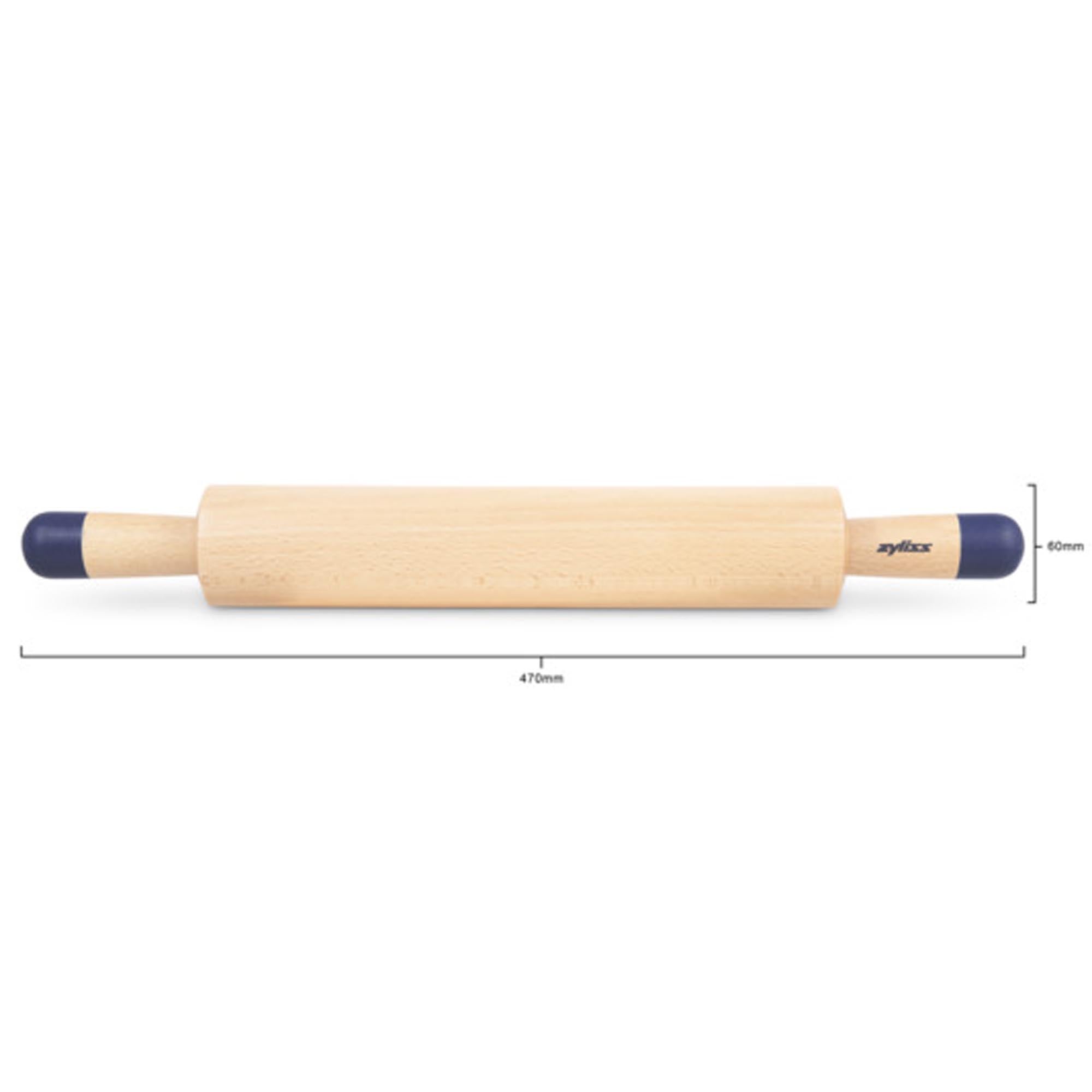 ZYLISS Teigroller 46 cm: Hochwertiges Buchenholz, Antihaft, ergonomisch. Perfekt für Pizza, Plätzchen & Tartes.