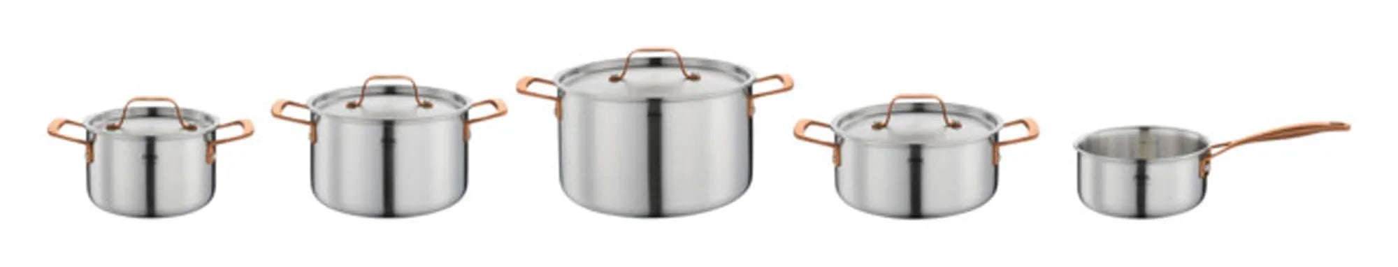 Topf-Set Gourmet 5-teilig  in Silber präsentiert im Onlineshop von KAQTU Design AG. Topf ist von SPRING