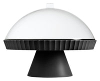 BLIM PLUS Schale auf Fuss Agora  mit Haube und Kuchenheber carbon black ø 30 cm