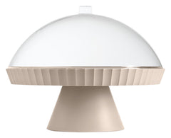 BLIM PLUS Schale auf Fuss Agora  mit Haube und Kuchenheber moka grey ø 30 cm