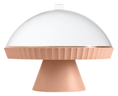 BLIM PLUS Schale auf Fuss Agora  mit Haube und Kuchenheber pink sand ø 30 cm