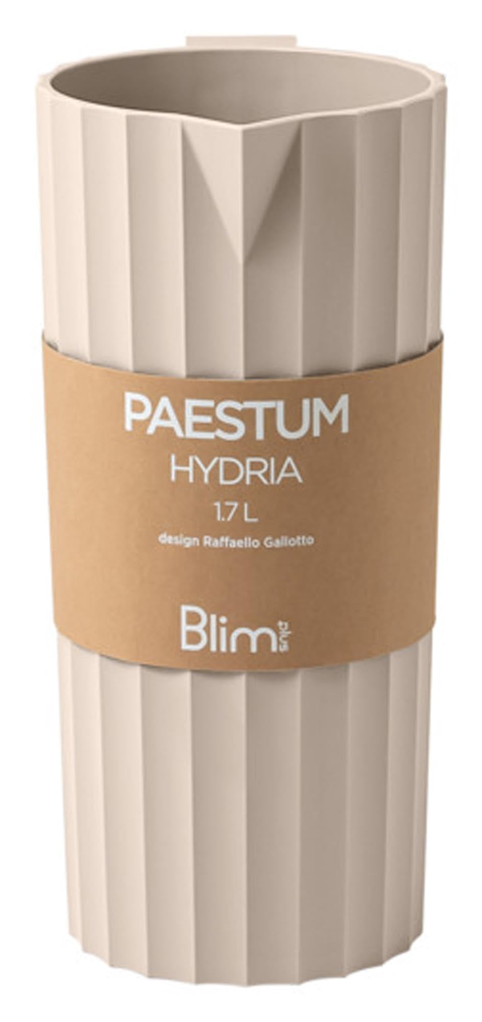 Elegante BLIM PLUS Karaffe Hydria in moka grey, 1.7 l Fassungsvermögen, ideal für stilvolles Servieren von Getränken.