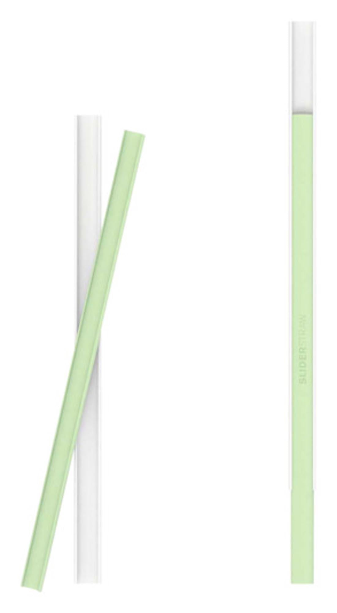 Wiederverwendbare SLIDER STRAW Trinkhalme, 4er-Set, 21.5 cm, in verschiedenen Farben, ideal für umweltbewusstes Trinken.
