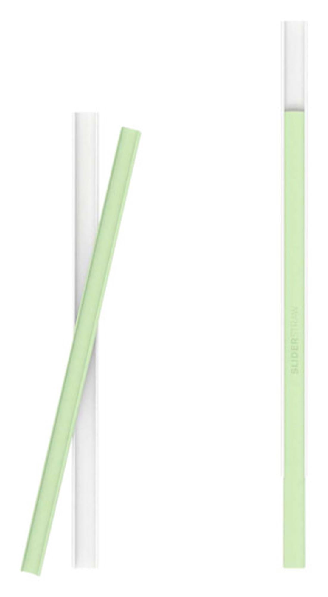 Praktische SLIDER STRAW Trinkhalme, 4er-Set, 15 cm, wiederverwendbar, in verschiedenen Farben, ideal für Getränke unterwegs.