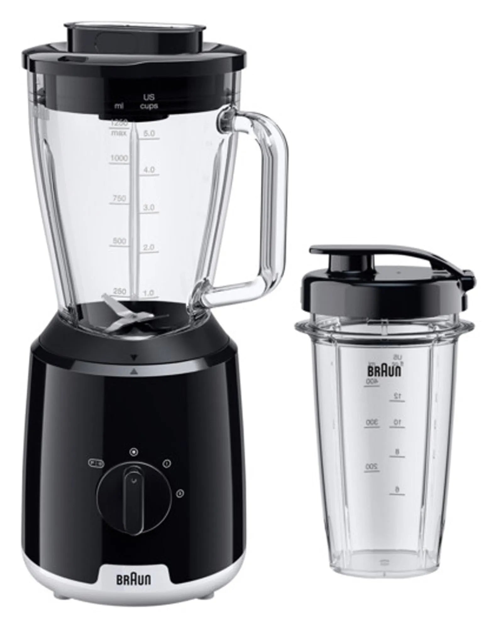 Leistungsstarker BRAUN Standmixer für Smoothies, Suppen & Saucen. Edelstahlklinge, Ice-Crushing, BPA-frei, ergonomisch.