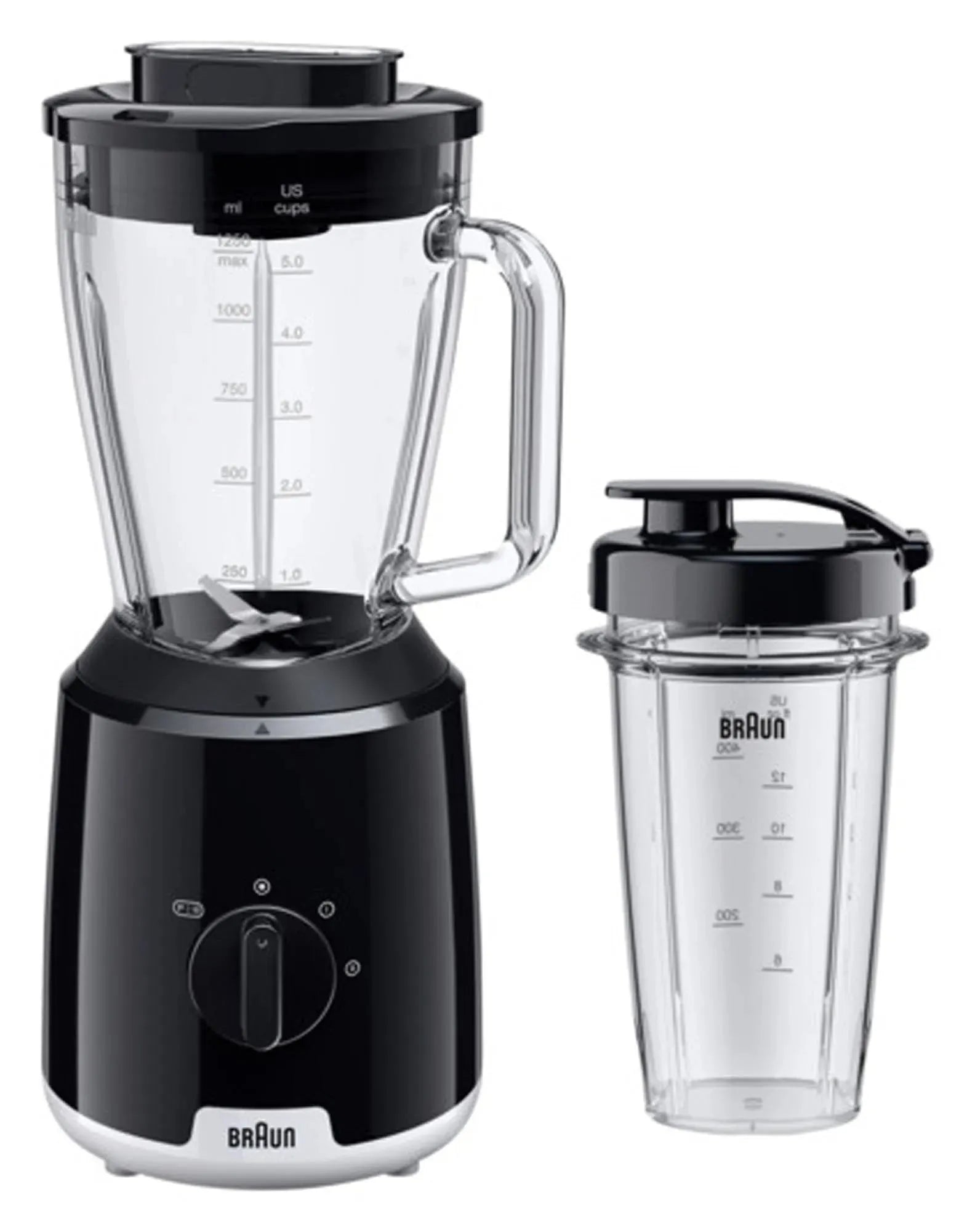 Leistungsstarker BRAUN Standmixer für Smoothies, Suppen & Saucen. Edelstahlklinge, Ice-Crushing, BPA-frei, ergonomisch.