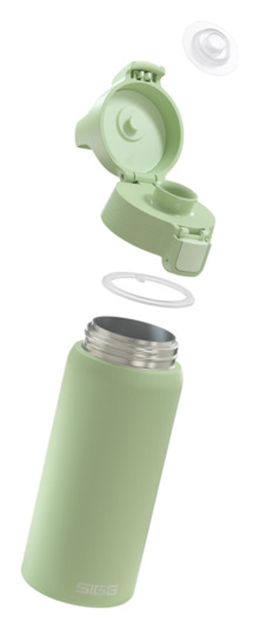 Die SIGG Shield Therm One 0.5 l in Eco Green ist eine hochwertige, nachhaltige Isolierflasche für heiße und kalte Getränke.
