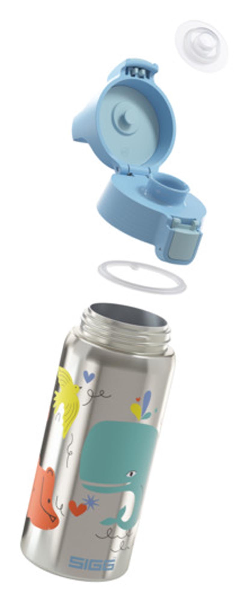 SIGG Isolierflasche 0.5 l: Edelstahl, BPA-frei, Wal-Design, hält 12h warm, 20h kalt. Ideal für Kinder, Sport, Büro.