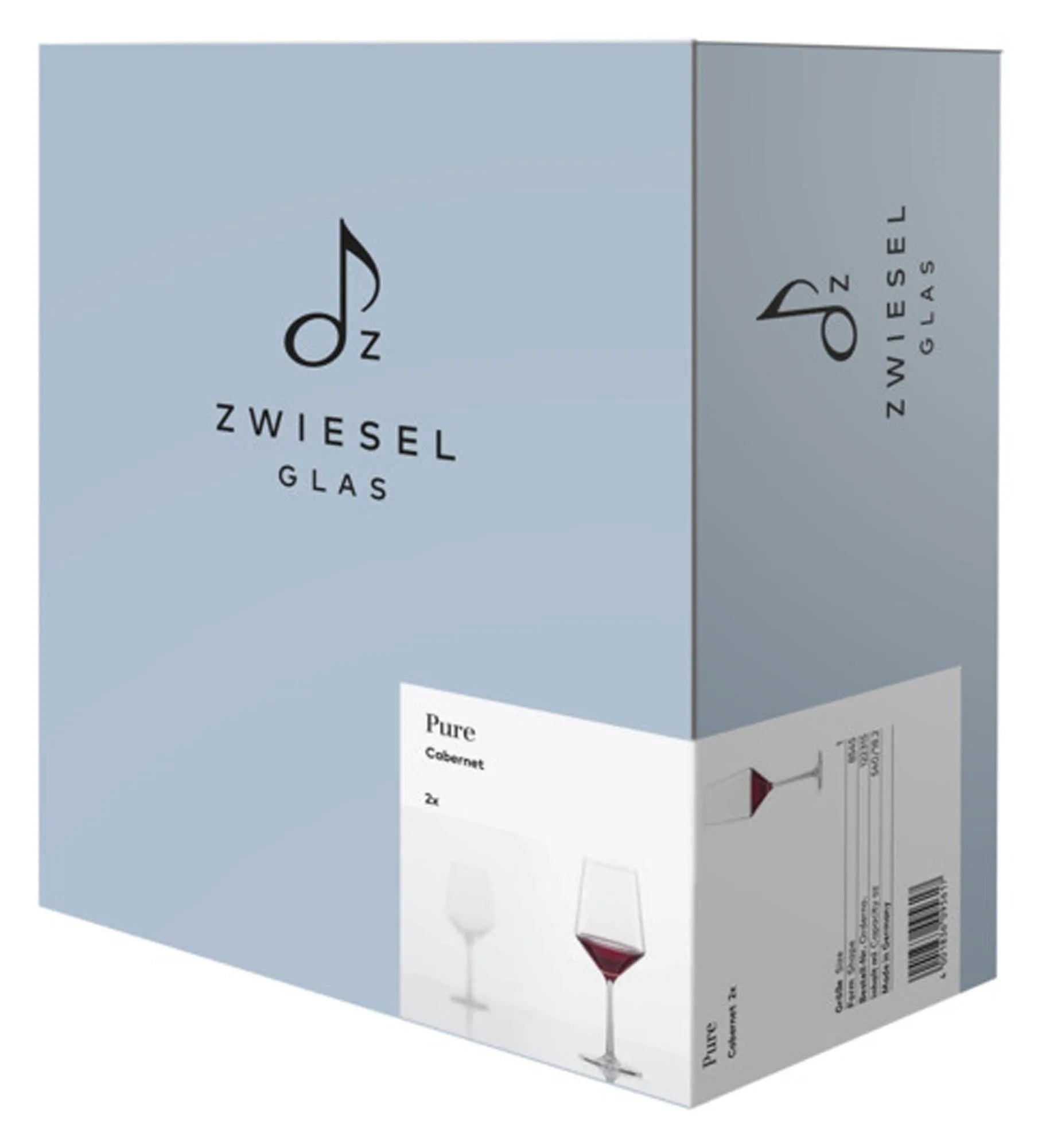 Elegantes ZWIESEL GLAS Cabernetglas Pure im 2er-Set für Weingenuss.