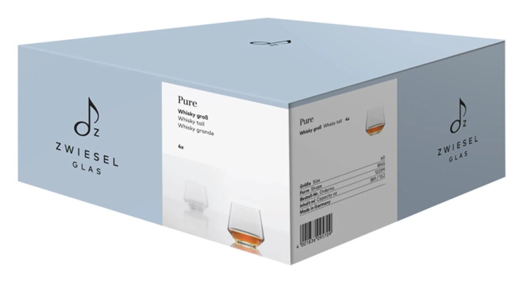 Whiskyglas Pure 60 4 Stück in  präsentiert im Onlineshop von KAQTU Design AG. Glas ist von ZWIESEL GLAS