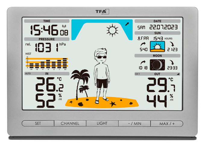 TFA Funk-Wetterstation Meteo Jack inkl. Sender 30.3249.02 in  präsentiert im Onlineshop von KAQTU Design AG. Thermometer ist von TFA