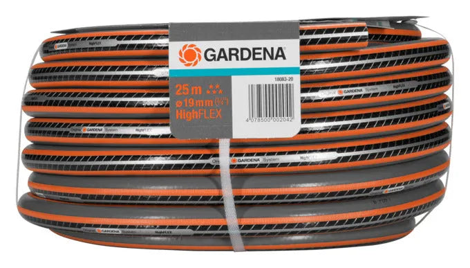 GARDENA Comfort HighFlex Schlauch, 19 mm (3/4"), 25 m, flexibel, langlebig, knickfrei, ideal für Gartenbewässerung.