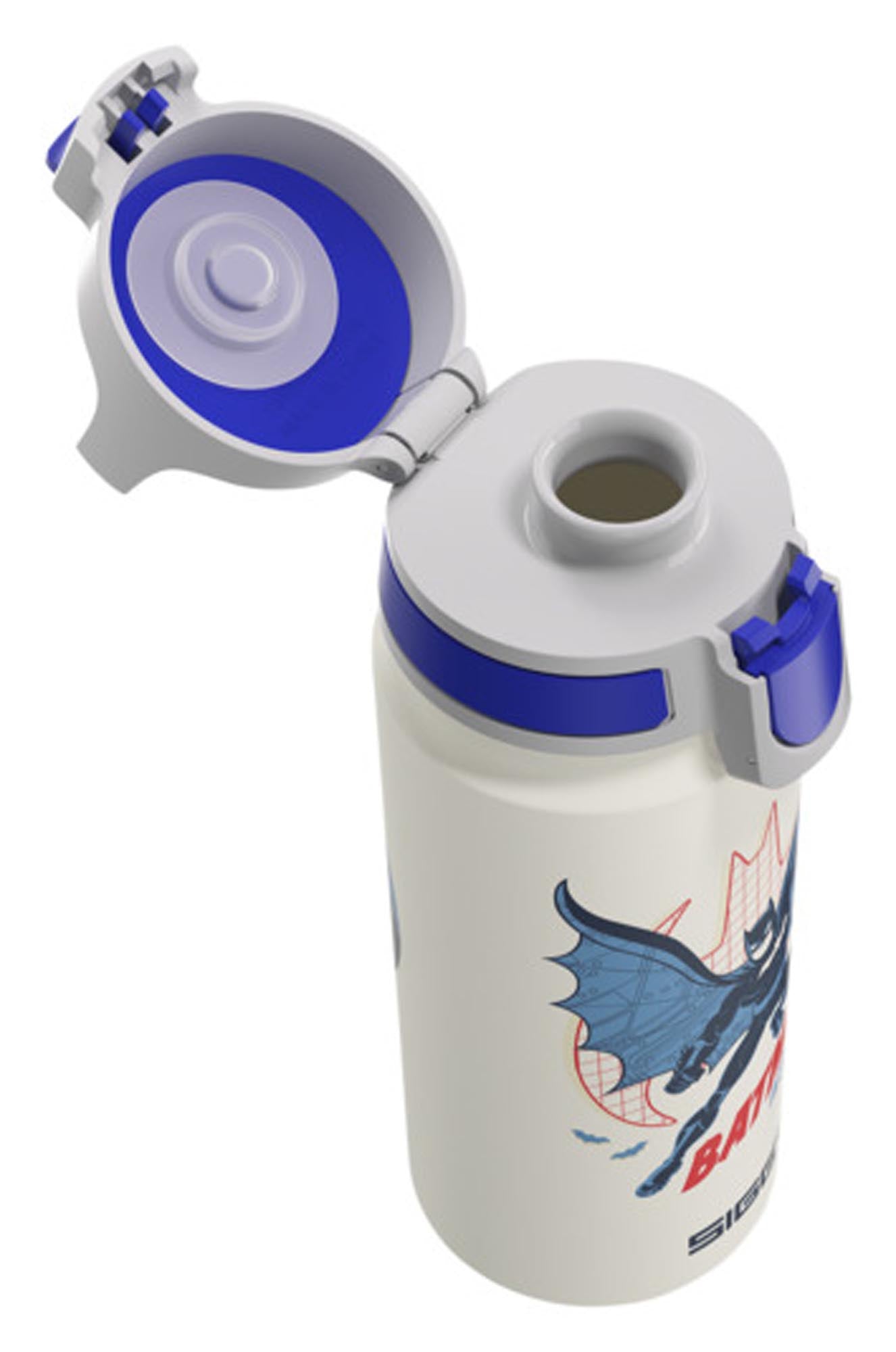 Trinkflasche Bottle WMB Batman Into Action white 0.6 l in  präsentiert im Onlineshop von KAQTU Design AG. Flasche ist von SIGG