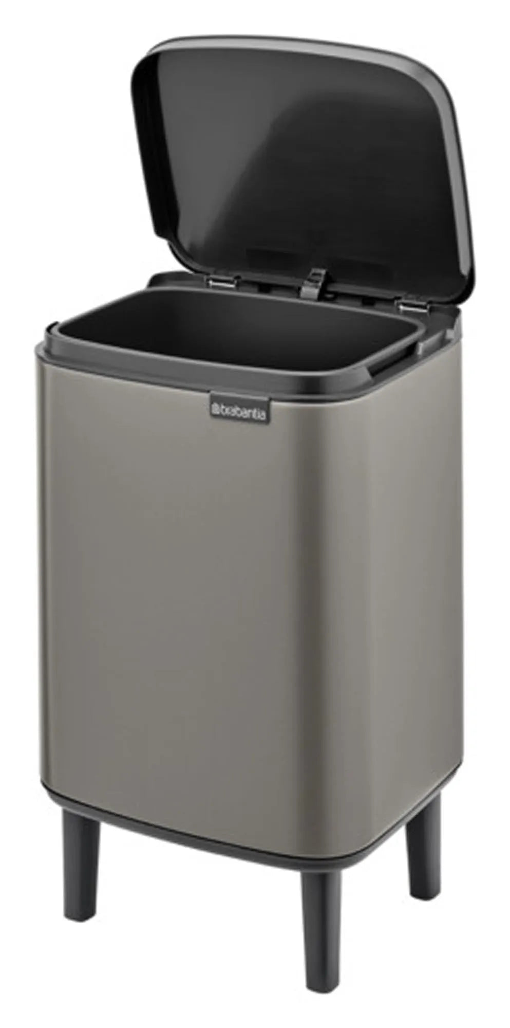 Eleganter BRABANTIA Abfallbehälter Bo Hi in Platinum, 7 l, ideal für stilvolle Abfallentsorgung in modernen Haushalten.