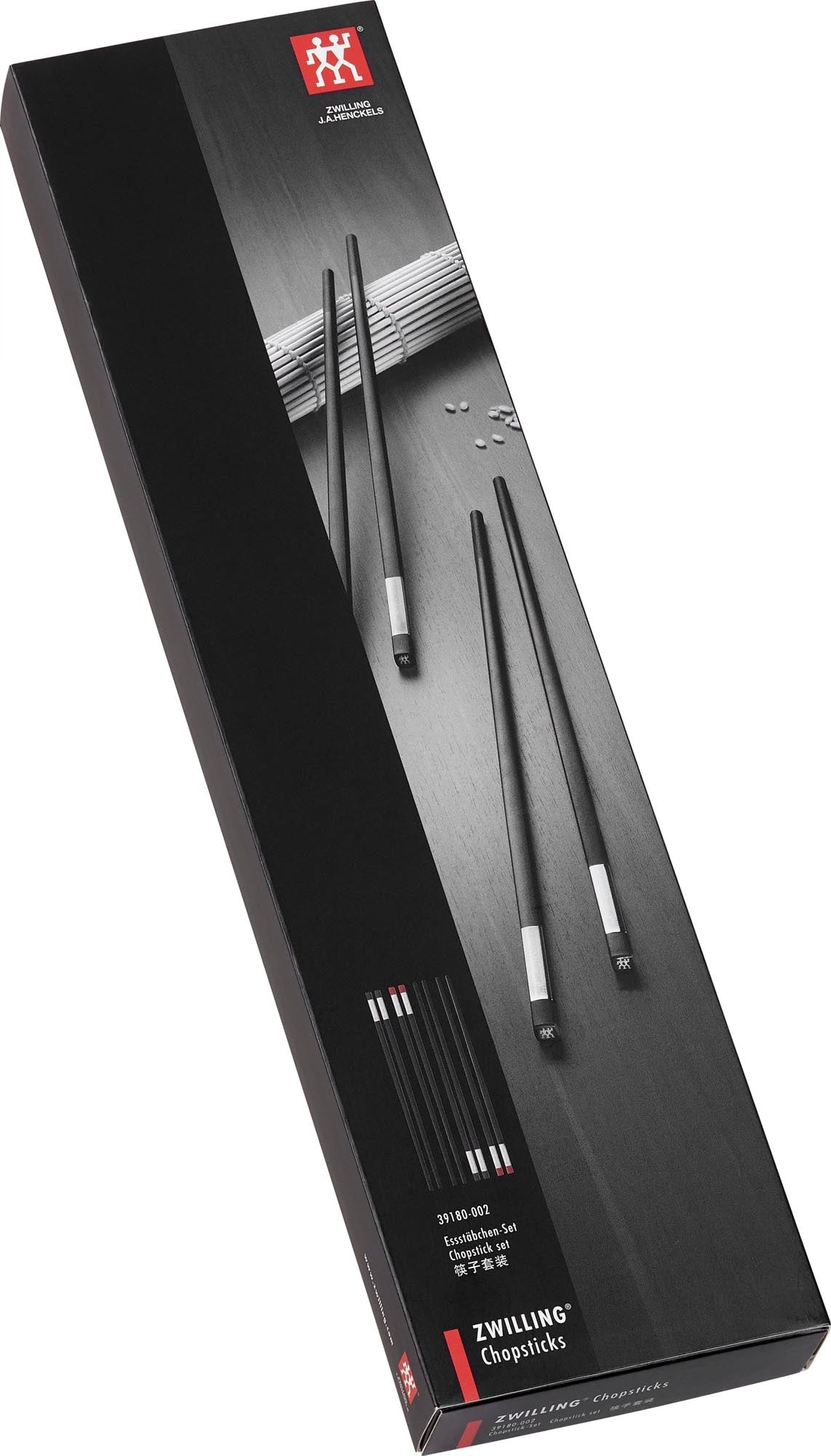 Zwilling Essstäbchen-Set: 4er Set, stilvoll in Schwarz für Geniesser.