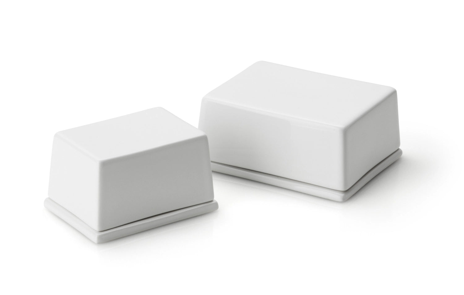 Keramik Butterdose weiss für 250gr. Butter 12x9.5x5.7cm