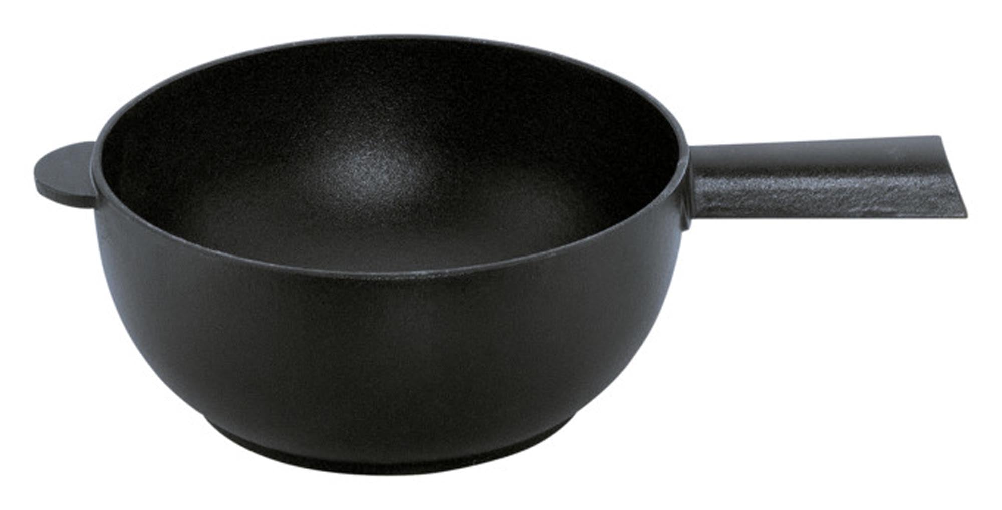 Elegantes Caquelon aus Gusseisen, 2.0 l, ø 20 cm, ideal für Fondue & Raclette. Hervorragende Wärmeleitung, langlebig & vielseitig.