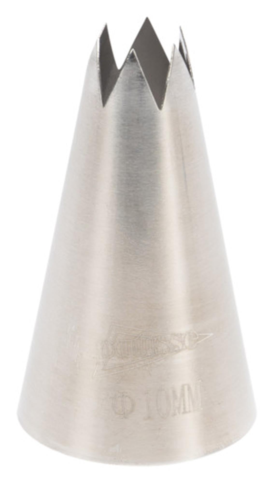 Die PATISSE Sterntülle 11 mm aus Edelstahl ist ideal für präzise Tortendekorationen. Spülmaschinenfest und langlebig.