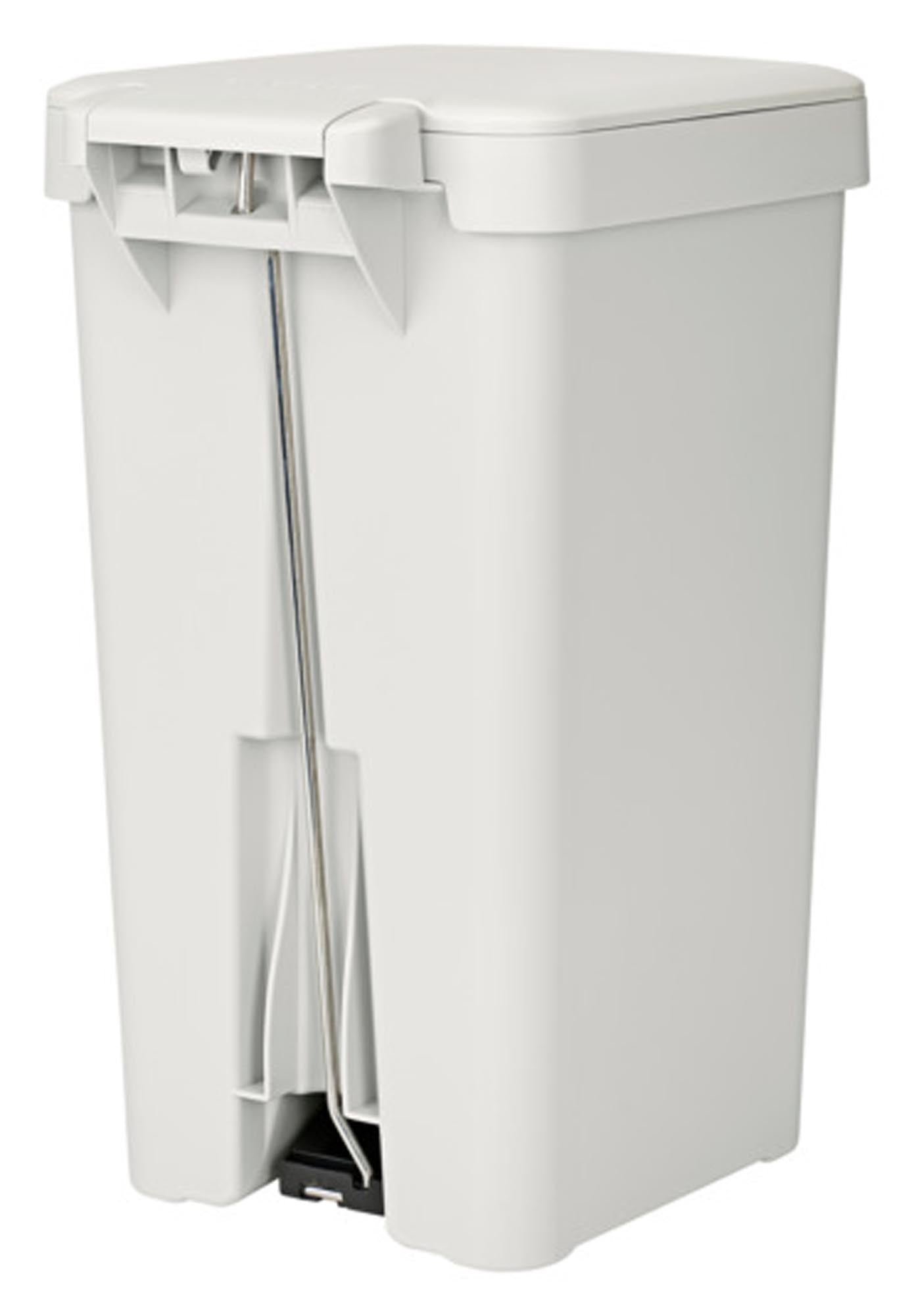 Moderner Treteimer in Hellgrau, 16 Liter, stilvoll und funktional, ideal für Küche oder Bad, von BRABANTIA.