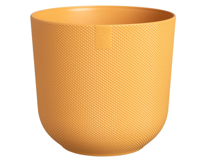ELHO Topf Jazz rund ø 23 cm amber gelb in  präsentiert im Onlineshop von KAQTU Design AG. Pflanzentopf Outdoor ist von ELHO