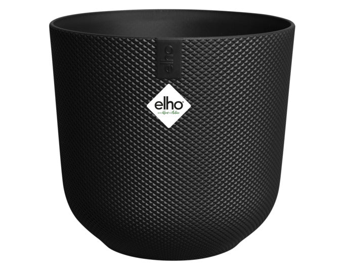 ELHO Pflanzengefäss Jazz rund ø 14 cm living schwarz in  präsentiert im Onlineshop von KAQTU Design AG. Pflanzentopf Outdoor ist von ELHO