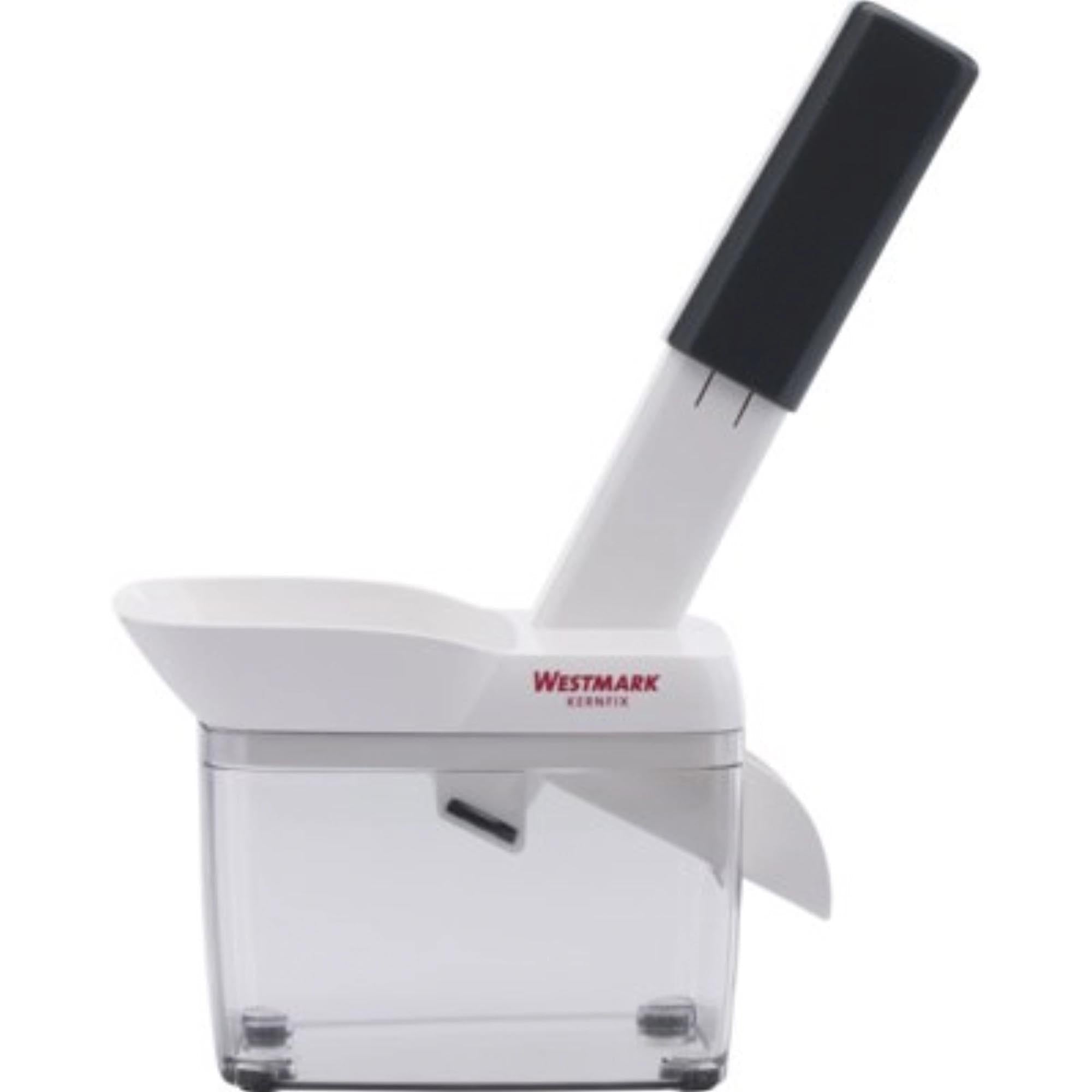 Praktischer Kirschentkerner von Westmark, perfekt für müheloses und sauberes Entkernen, robustes Design, einfache Handhabung.