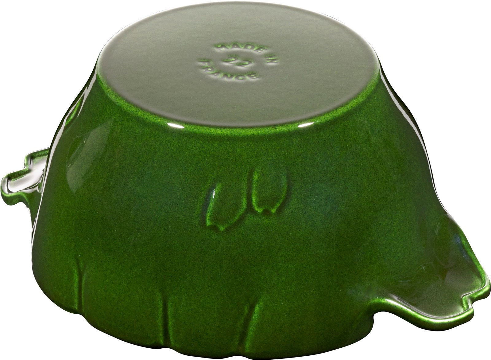 Die Cocotte 22 cm von Staub in Artischocke-Farbe vereint modernes Design und Funktionalität, perfekt für köstliche, gleichmässig gegarte Speisen.