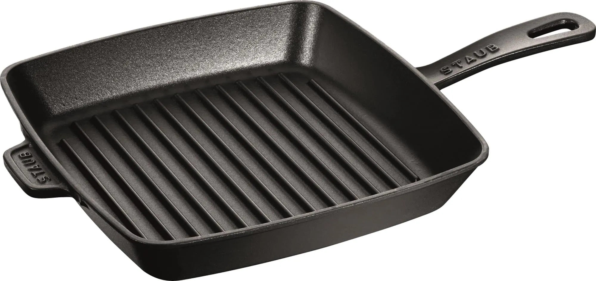 Grillpfanne quadratisch in Schwarz präsentiert im Onlineshop von KAQTU Design AG. Bratpfanne ist von Staub