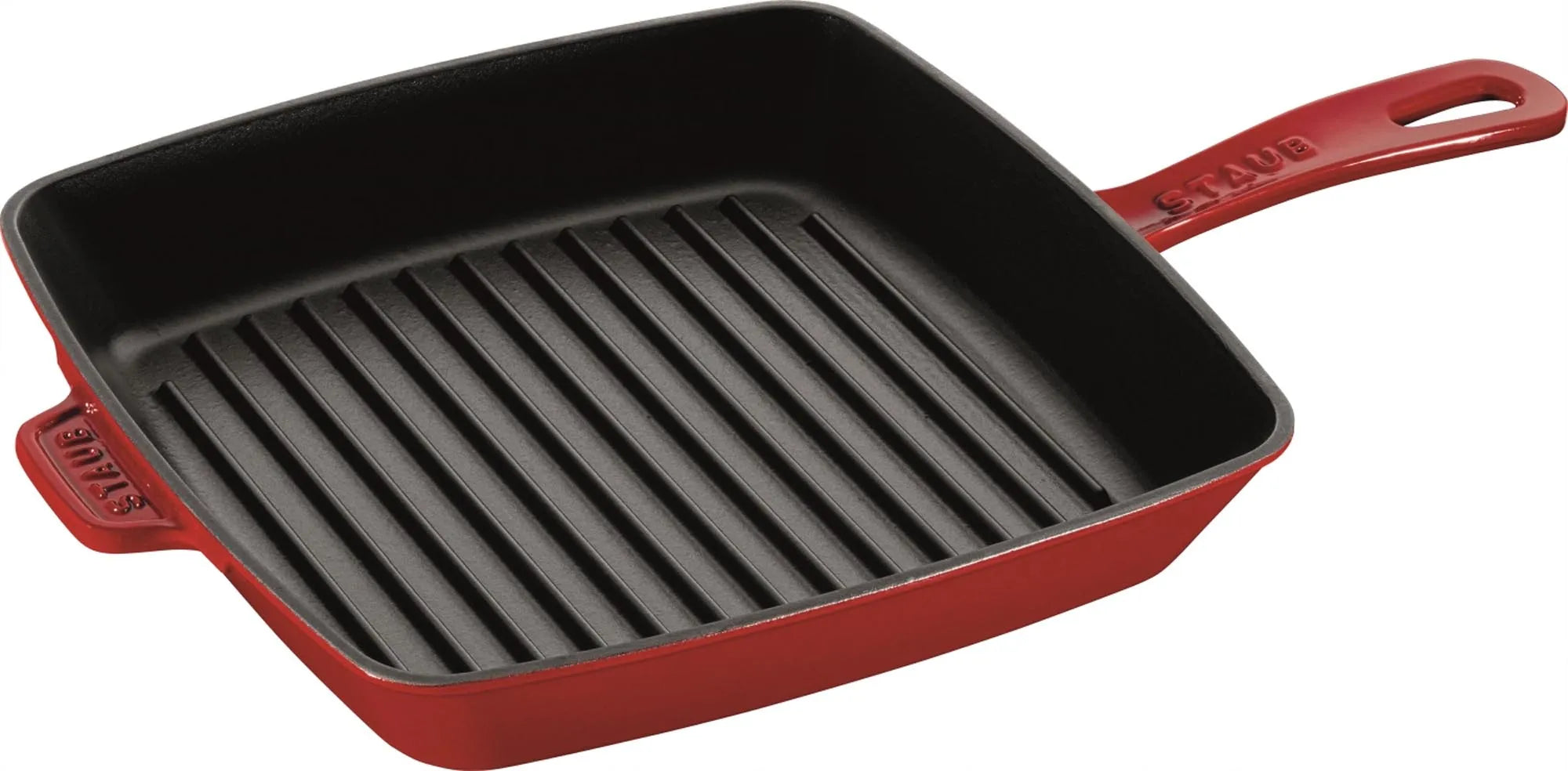 American Grillpfanne 26 cm, Gusseisen, Kirsch-Rot - KAQTU Design