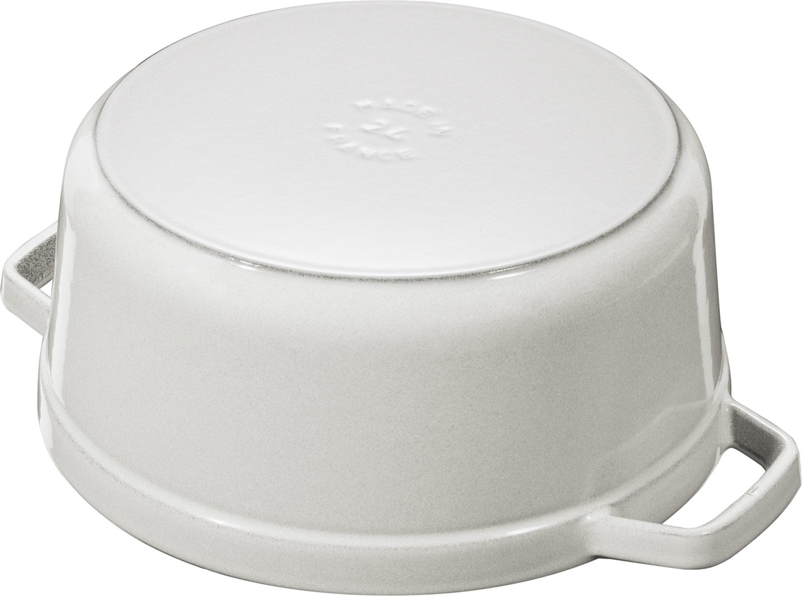 Elegante Cocotte 20 cm, Weisser Trüffel, 2.2l, aus Gusseisen. Perfekt für Eintöpfe, Suppen, Schmoren. Langlebig, pflegeleicht, für alle Herdarten.