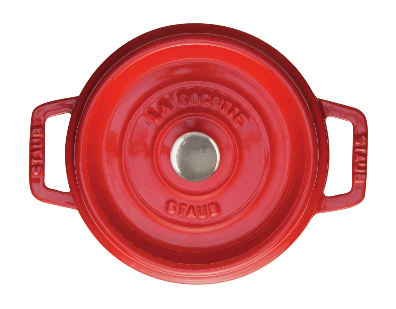 Cocotte 20 cm, rund, Kirsch-Rot, Gusseisen 2.2l - KAQTU Design