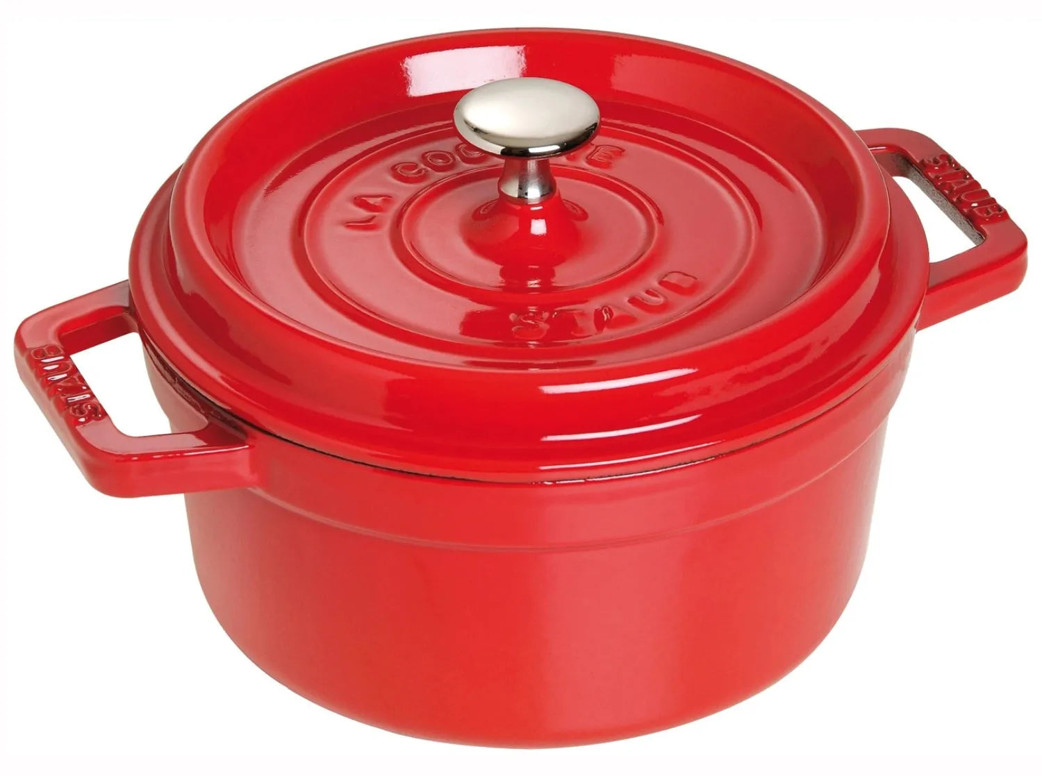 Cocotte 30 cm, rund, Kirsch-Rot, Gusseisen 8.35l